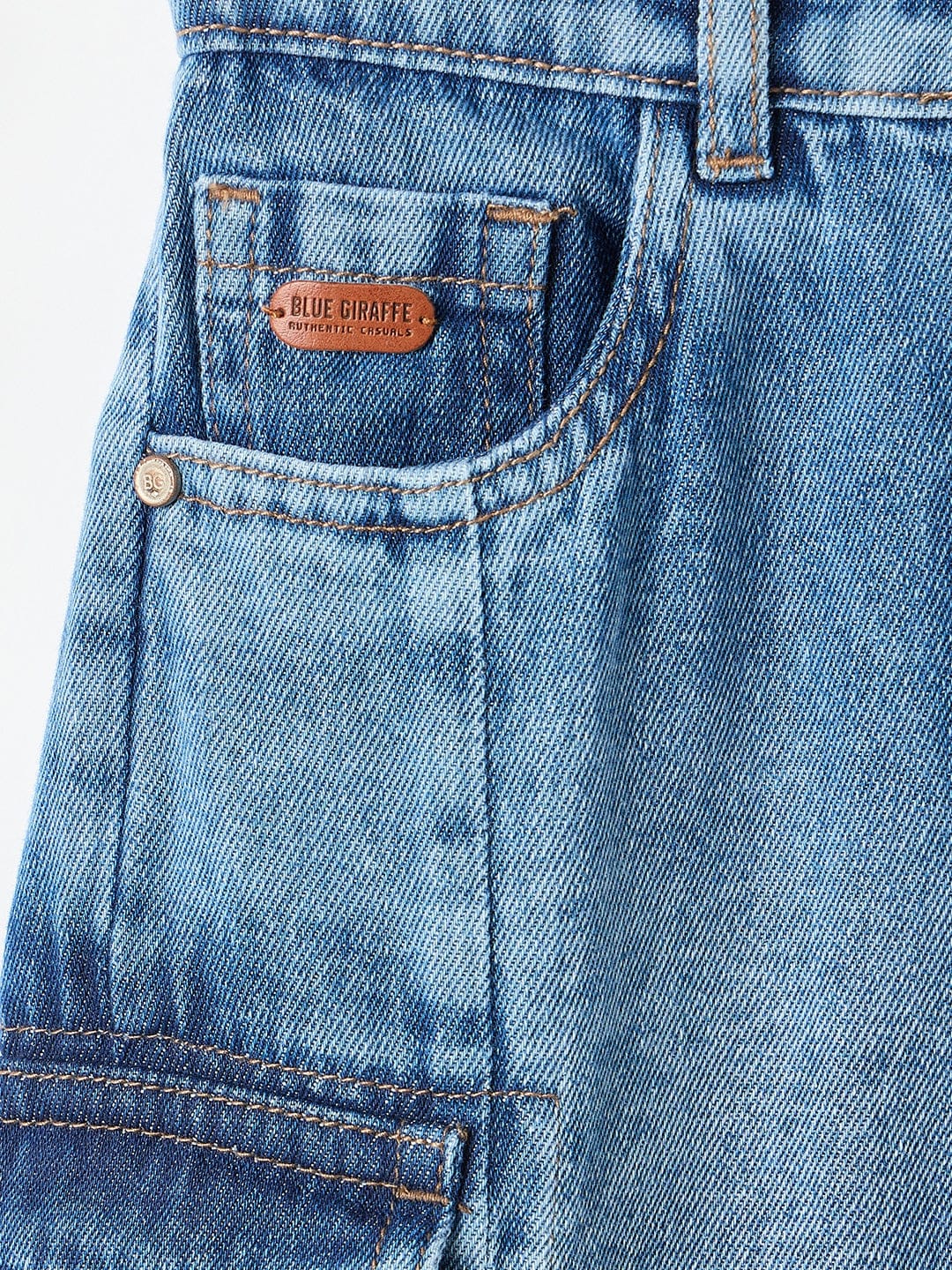 Blue Giraffe Boys Blue Jogger Denim Jeans