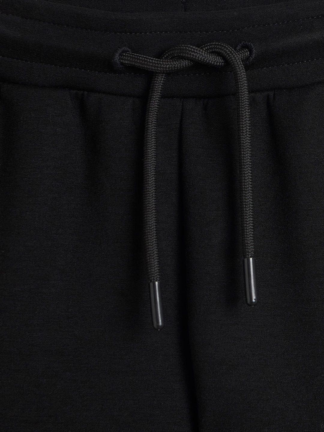 BLUE GIRAFFE Boys Black Blended Embellished Sweatpant