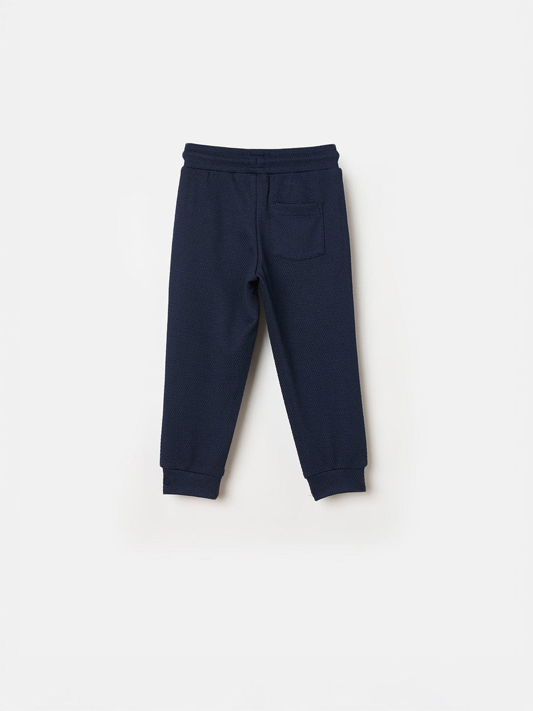 BLUE GIRAFFE Boys Navy Blue Polyester Solid Sweatpant