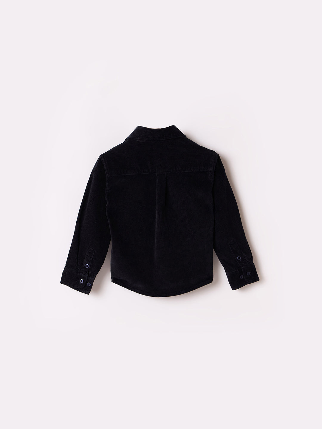 Blue Giraffe Boys Blue Solid Collar Shirt