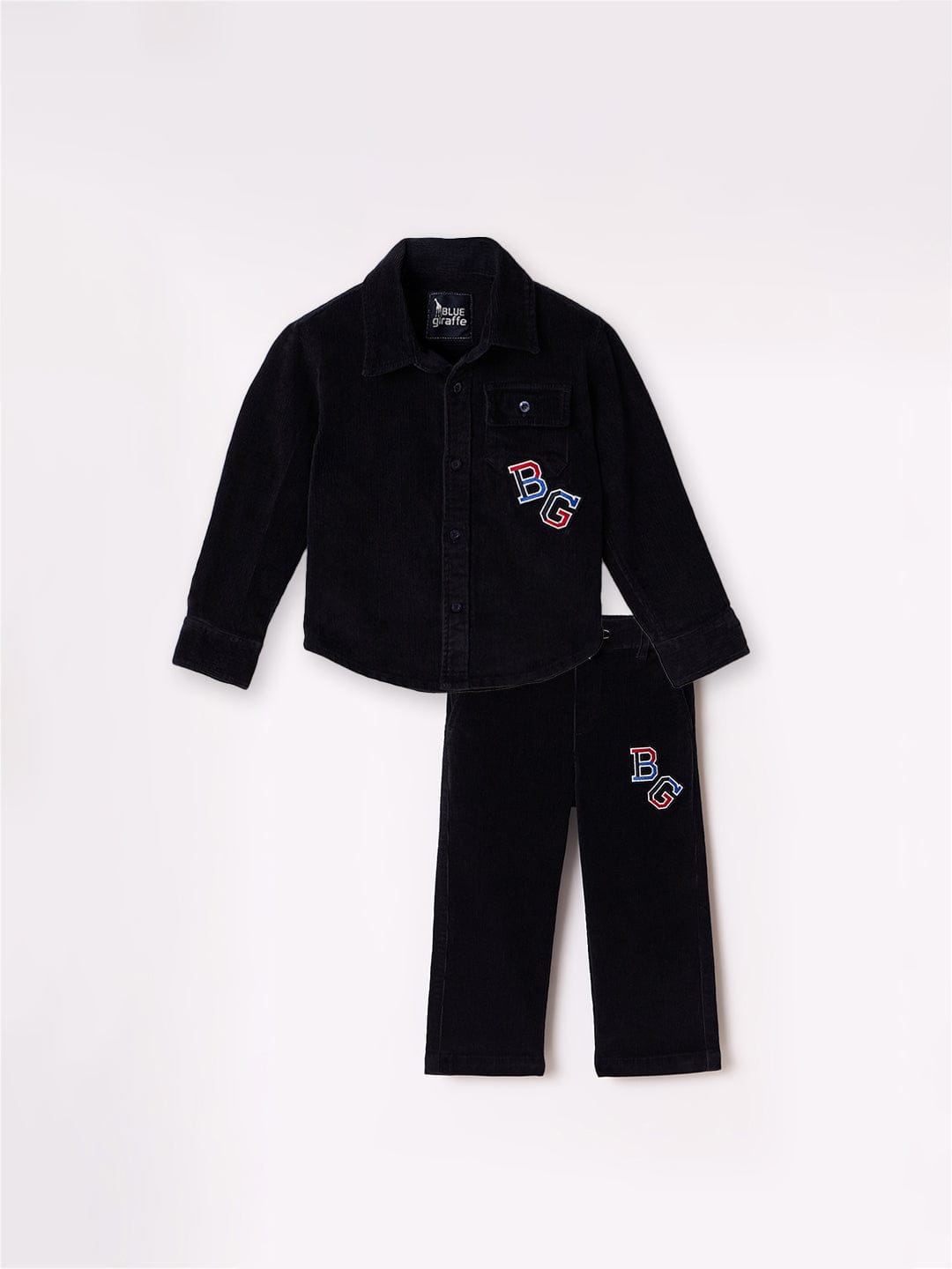 Blue Giraffe Boys Blue Regular Fit Solid Sweatpant