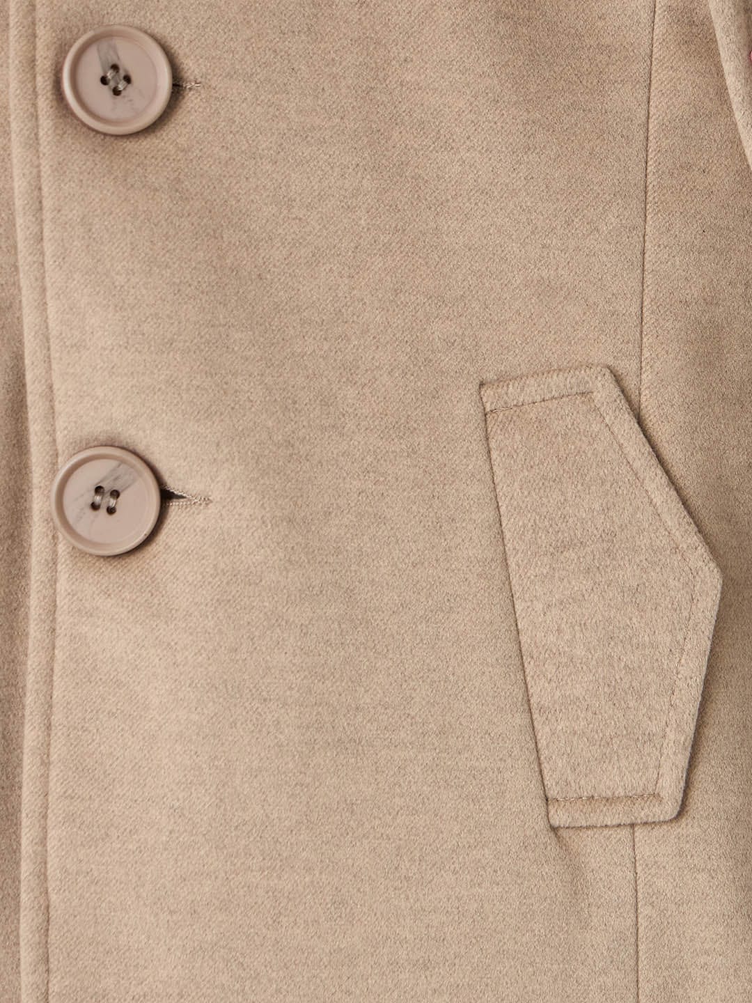 BLUE GIRAFFE Boys Beige Solid Overcoat