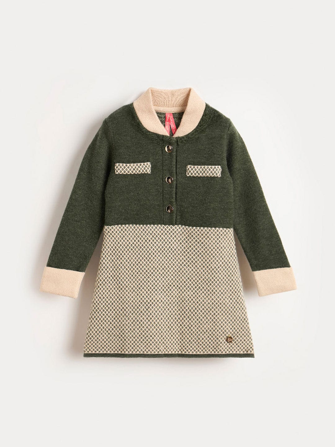 BLUE GIRAFFE Girls Multi Printed Crew Neck Dress