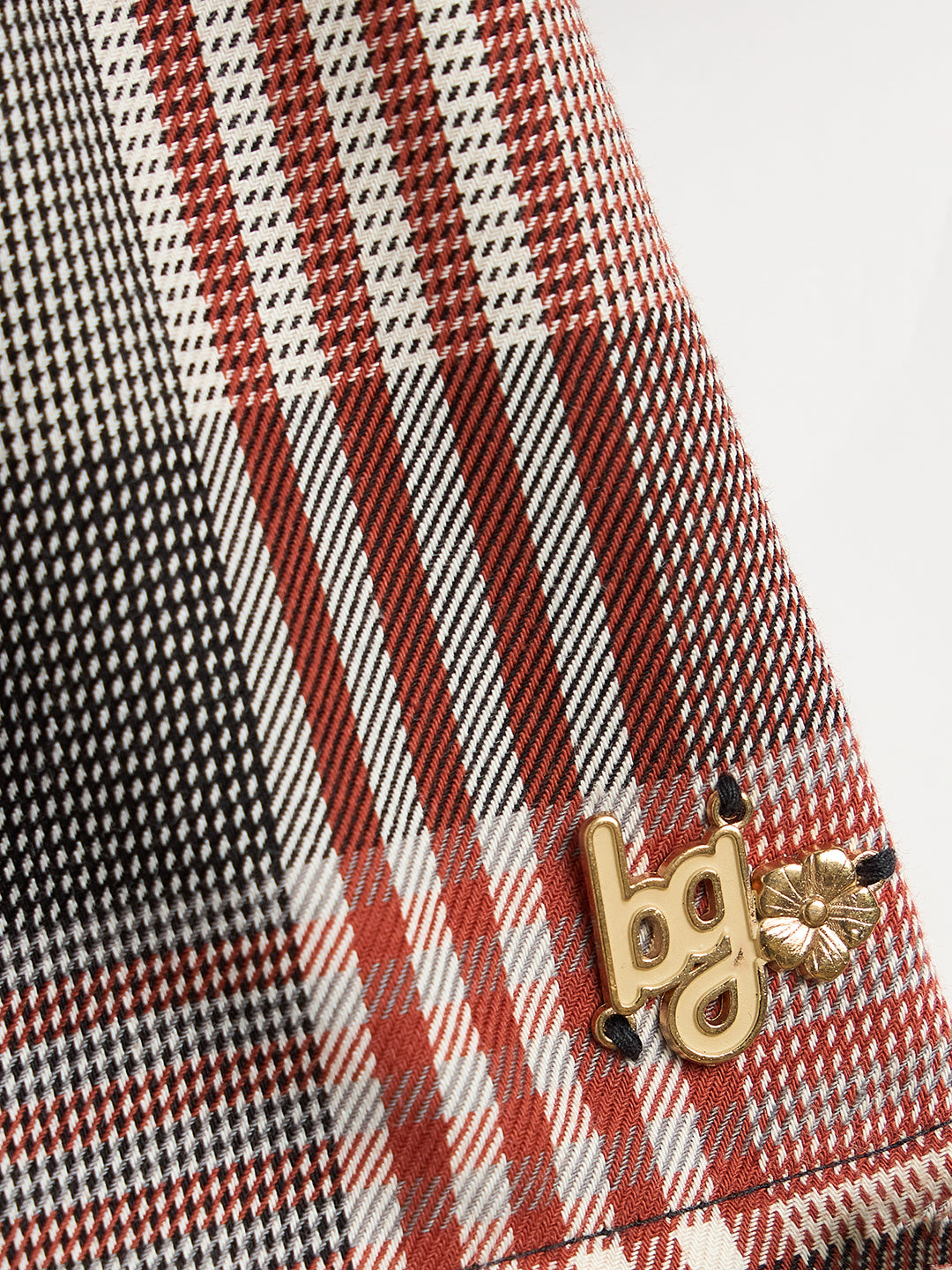 Blue Giraffe Girls Multicolor Check Collared Dress