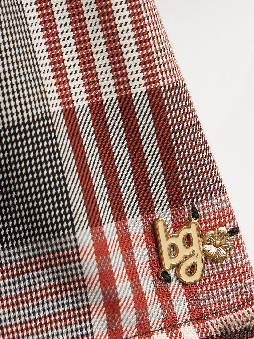 Blue Giraffe Girls Multicolor Check Collared Dress