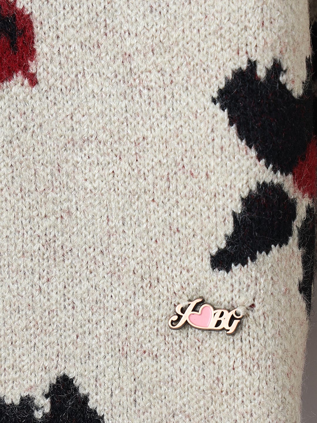 Blue Giraffe Girls Multi Solid Crew Neck Sweater