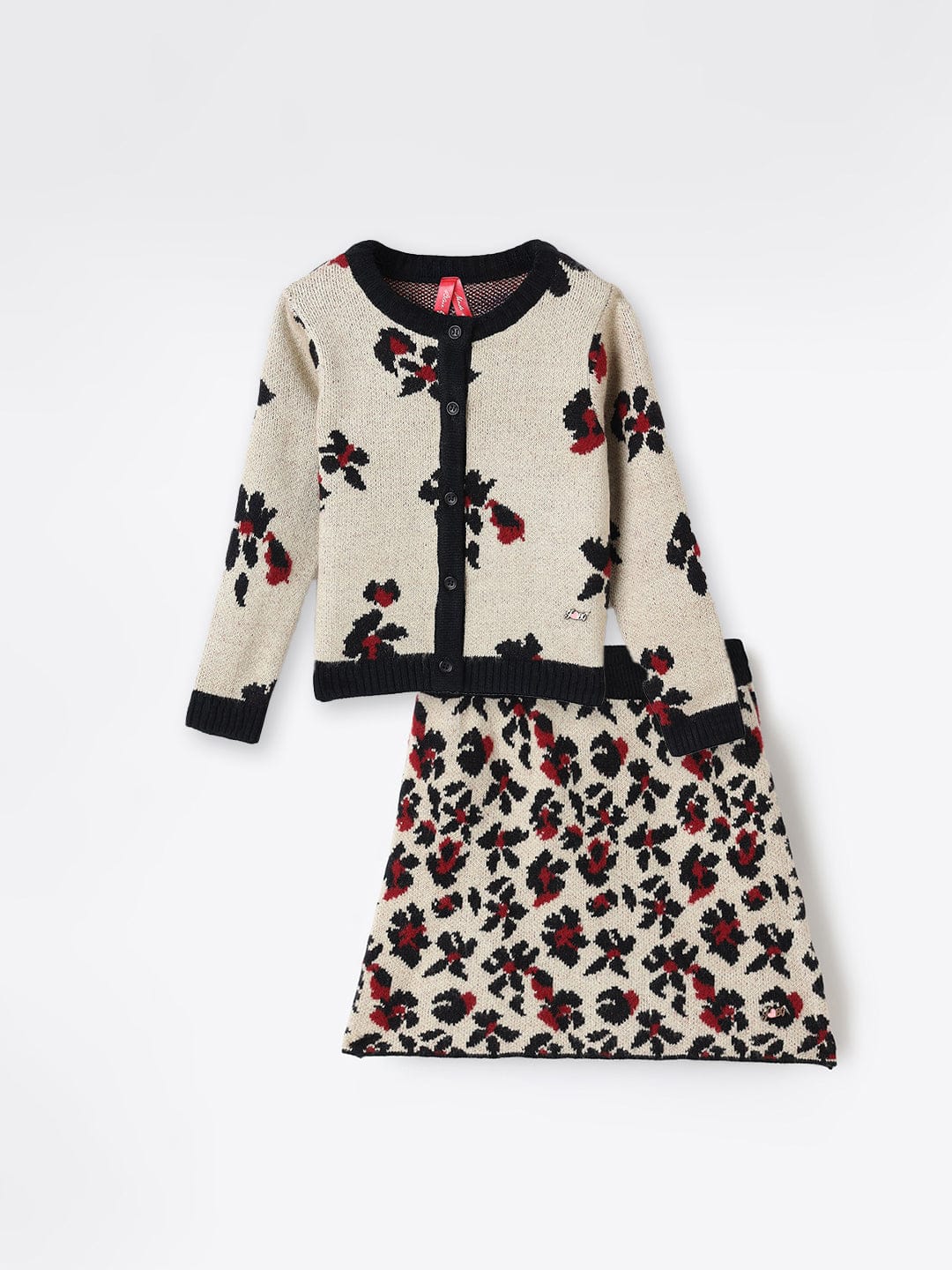 Blue Giraffe Girls Multi Regular Fit Solid Skirt