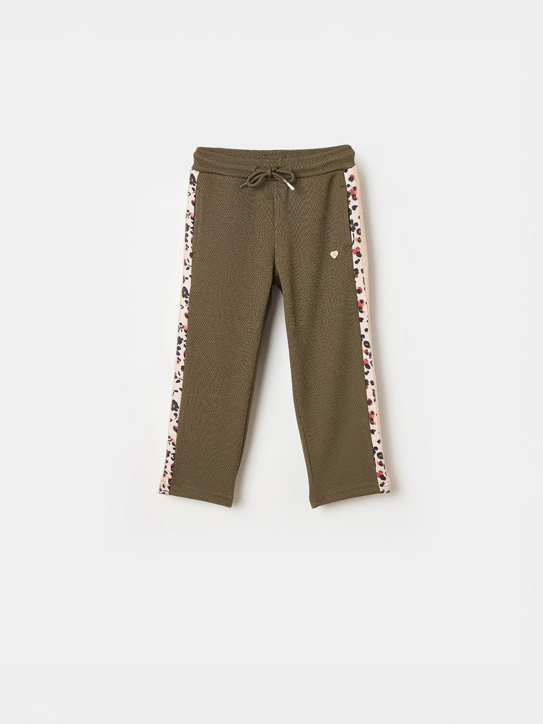 BLUE GIRAFFE Girls Green Polyester Solid Sweatpant