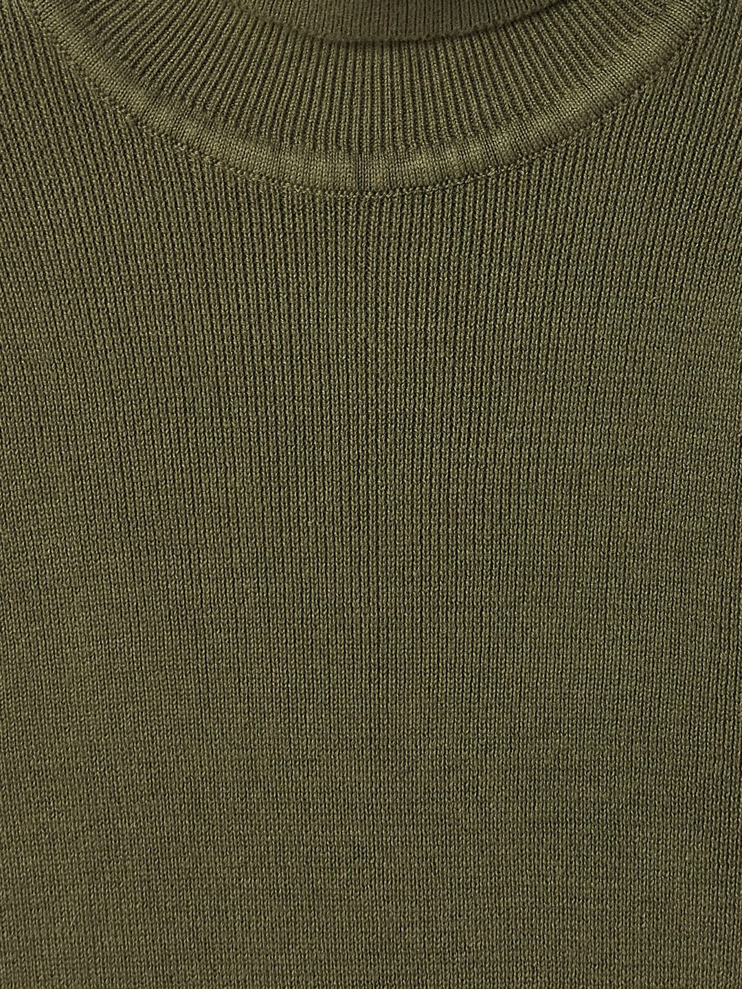 Elle Kids Green Solid Turtle Neck Sweater