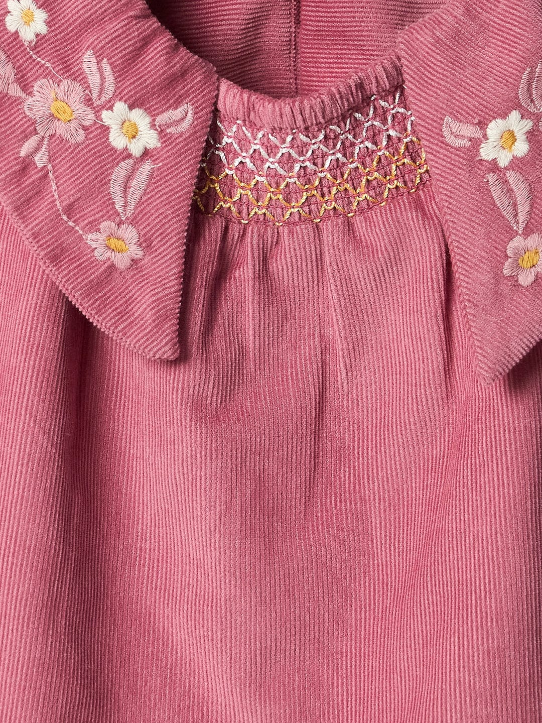 Elle Kids Pink Embroidered Collar Top