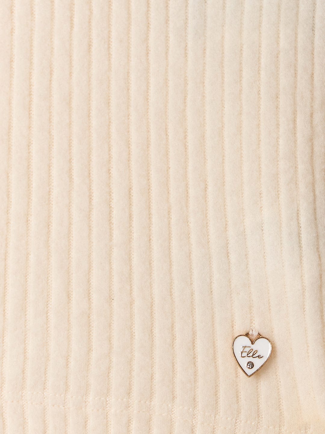 Elle Kids Beige Solid Crew Neck Sweater