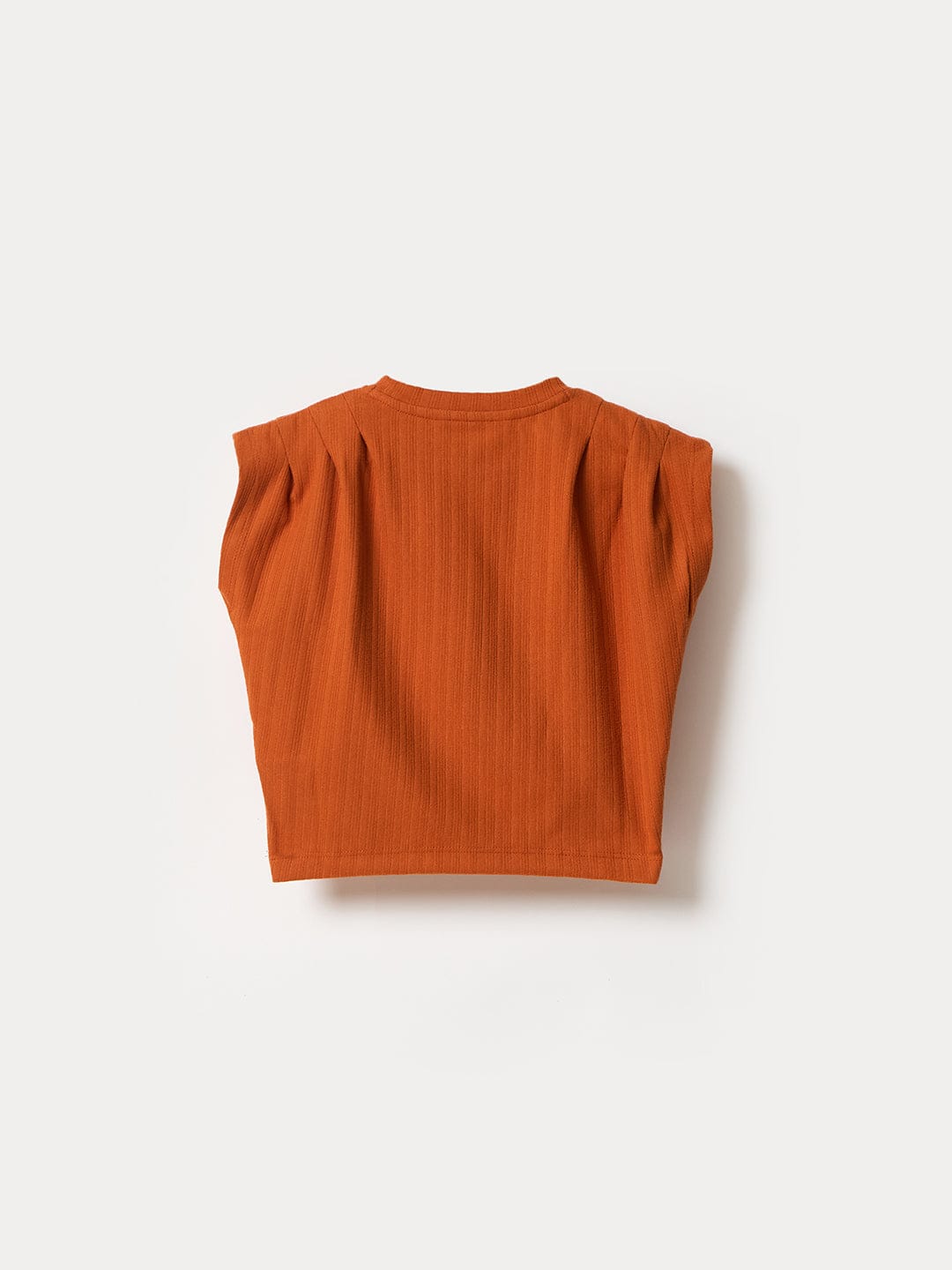Elle Kids Orange Graphic Round Neck Tshirt