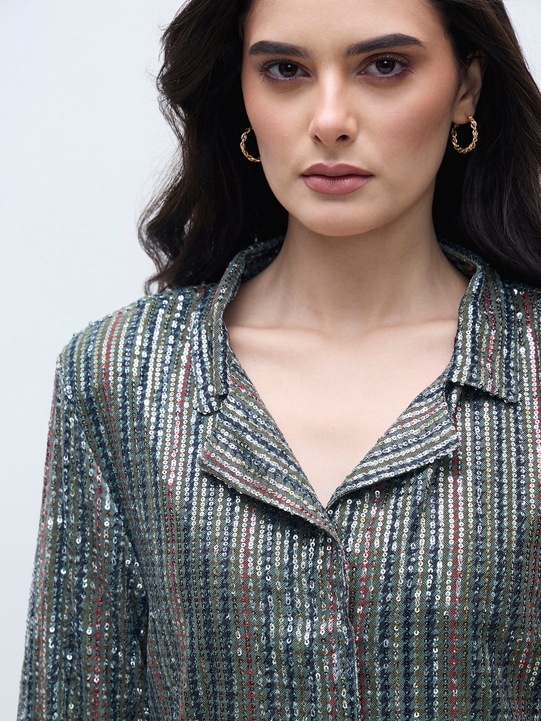 Elle Women Regular Fit Multicolour Stripes Blazer