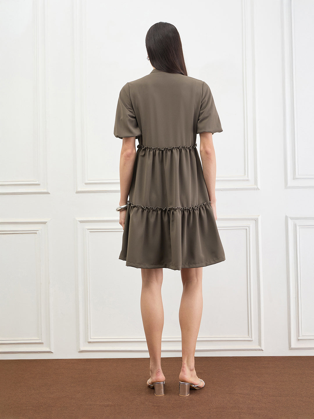 ICONIC Women Brown Dress