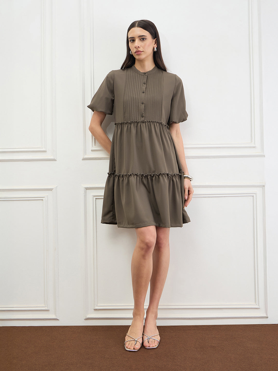 Iconic Women Brown Dress