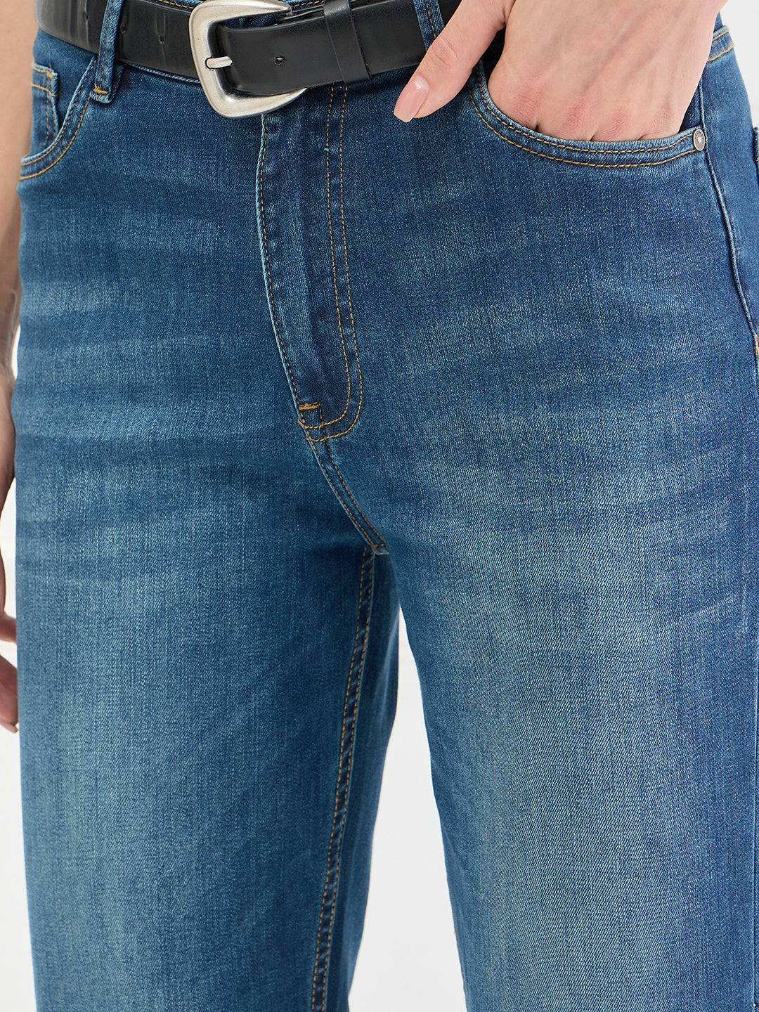 ICONIC Women Blue Bootcut Fit Mid Rise Jeans