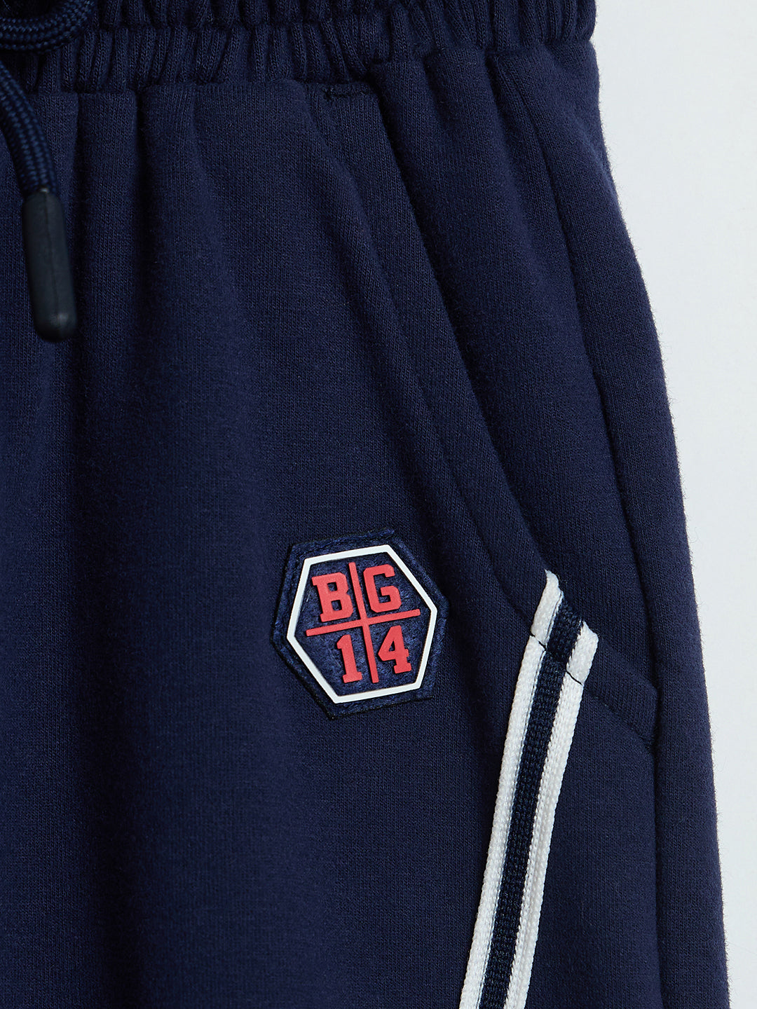 Blue Giraffe Boys Blue Solid Regular Fit Jogger