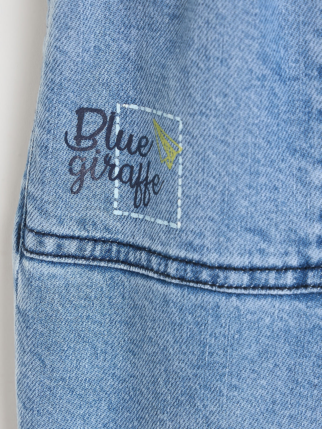 Blue Giraffe Boys Blue Pocket and Cord Belt Jeans