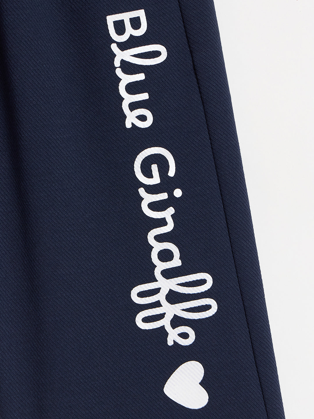 Blue Giraffe Girls Navy Blue Solid Regular Fit Trouser