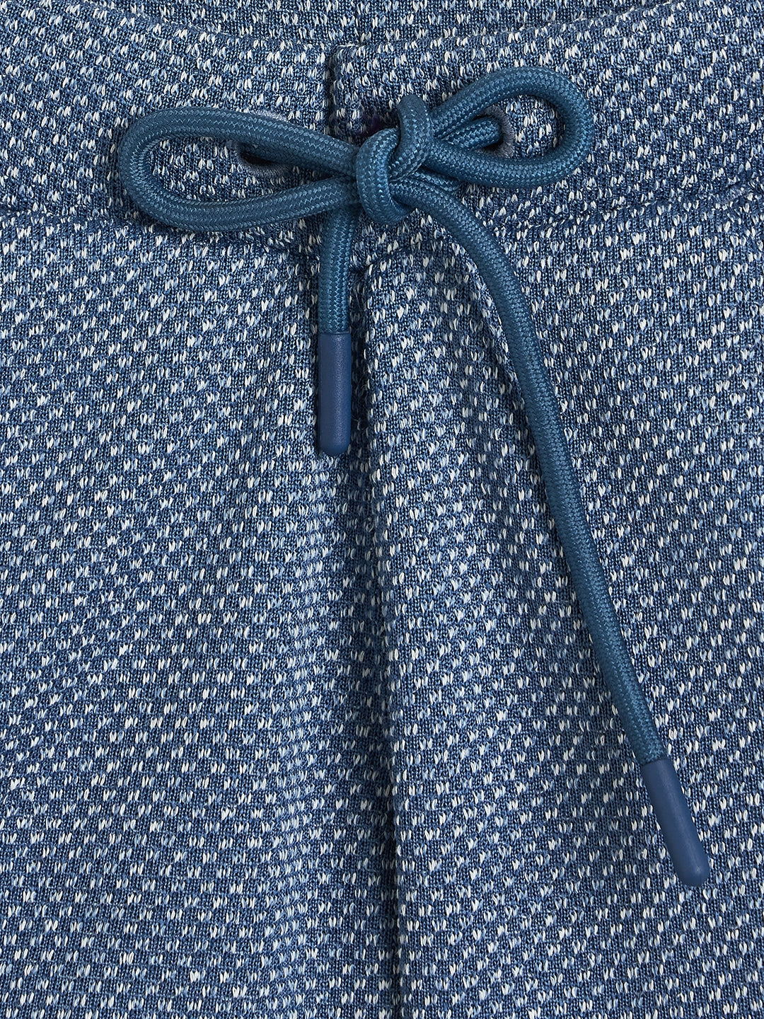 Blue Giraffe Girls Blue Woven Design Regular Fit Pure Cotton Shorts