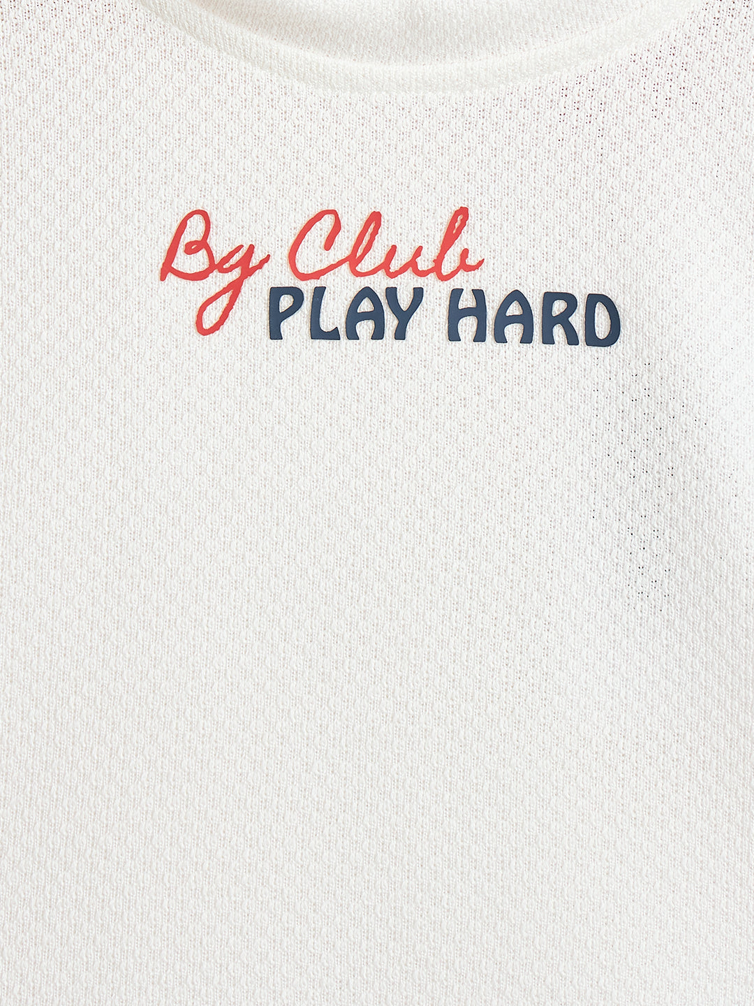 Blue Giraffe Girls White T-Shirt