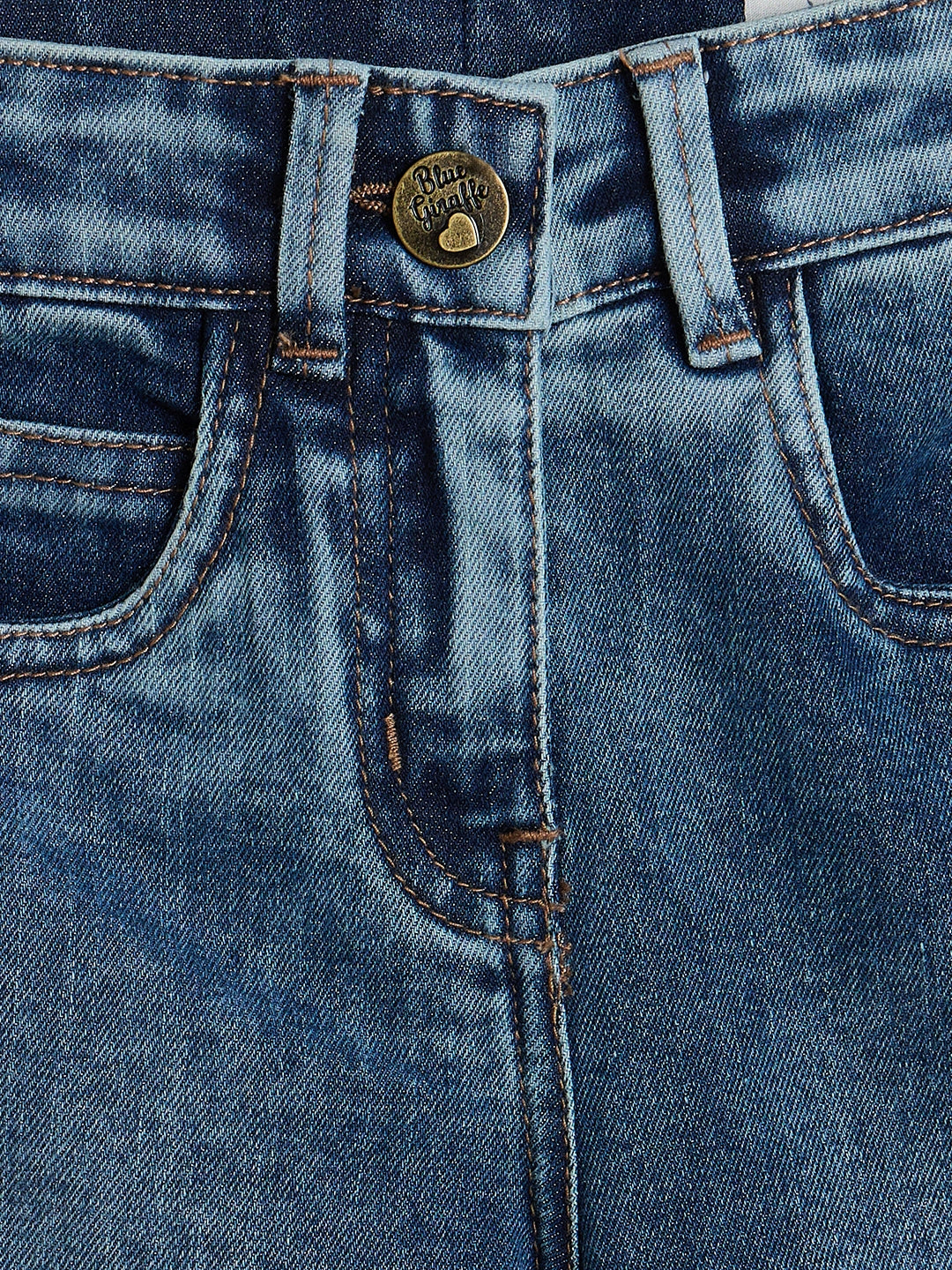 Blue Giraffe Girls Blue Bootcut Fit Jeans