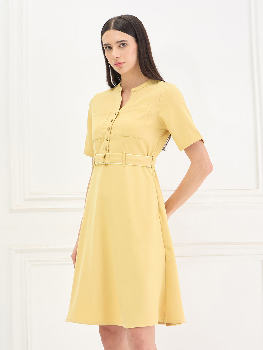 ICONIC Women Yellow Dress