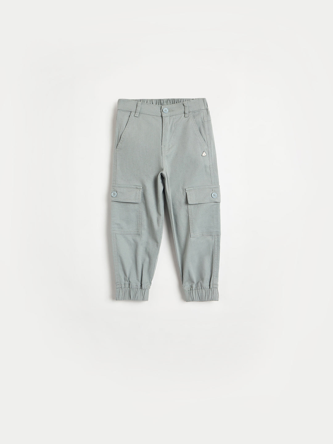 Blue Giraffe Boys Green Solid Regular Fit Jogger