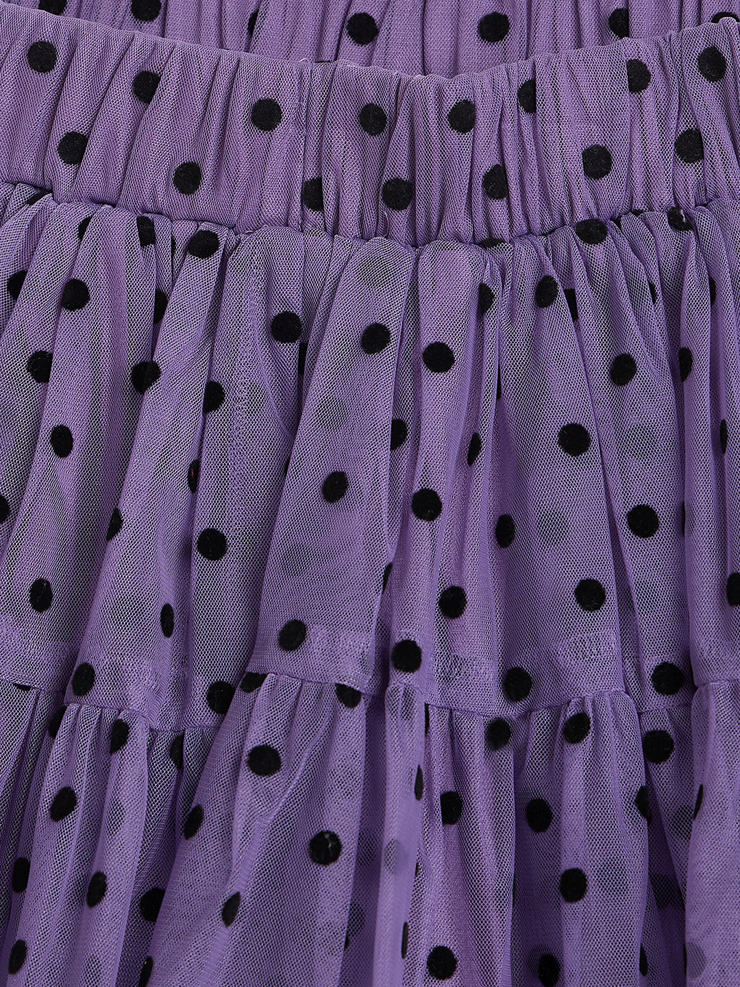 Blue Giraffe Girls Purple Printed Regular Fit Skirt