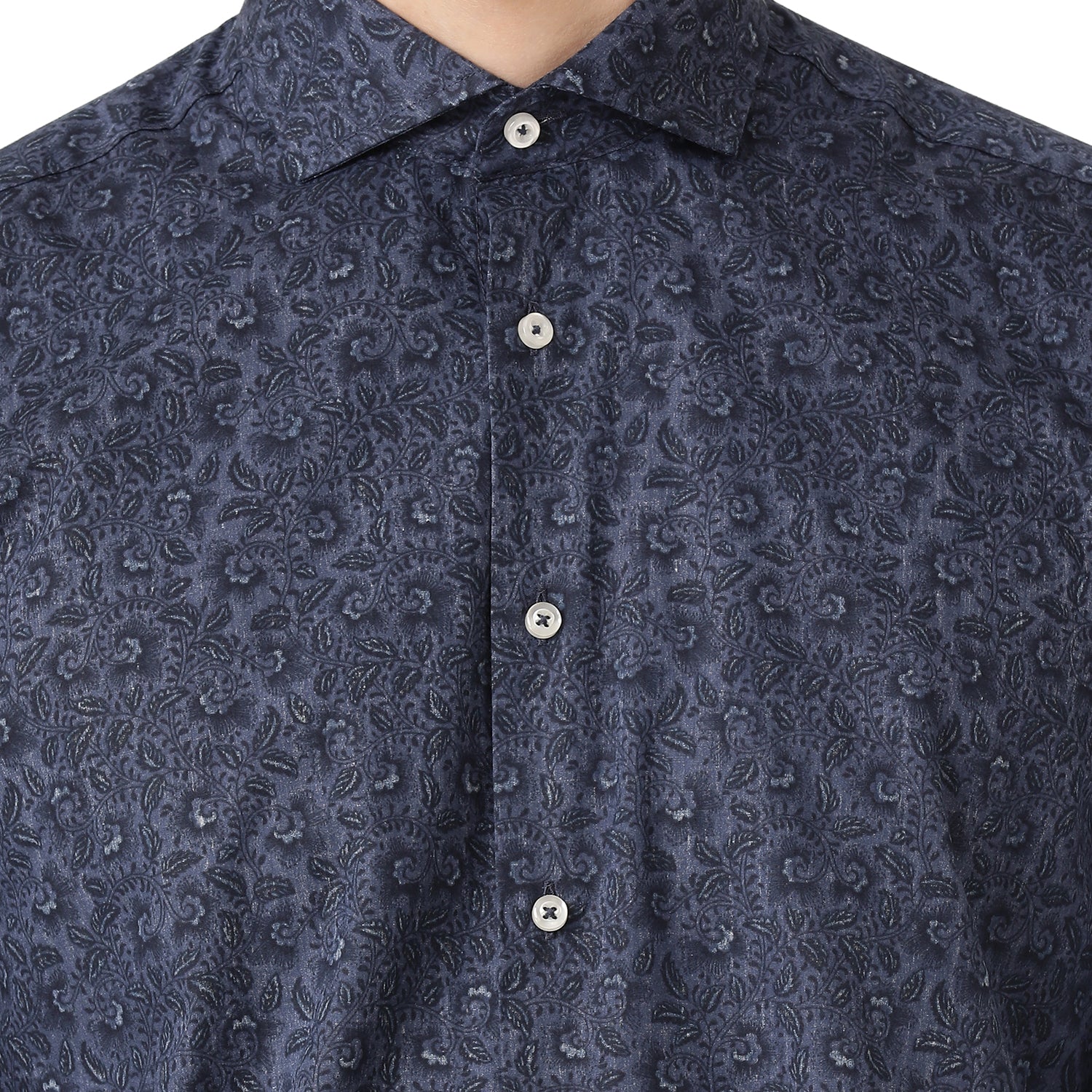 Bruun & Stengade Men Blue Solid Collar Shirt