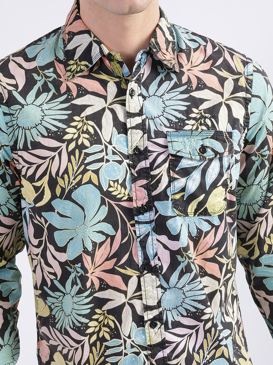 True Religion Multi Fashion Floral Print Regular Fit Shirt