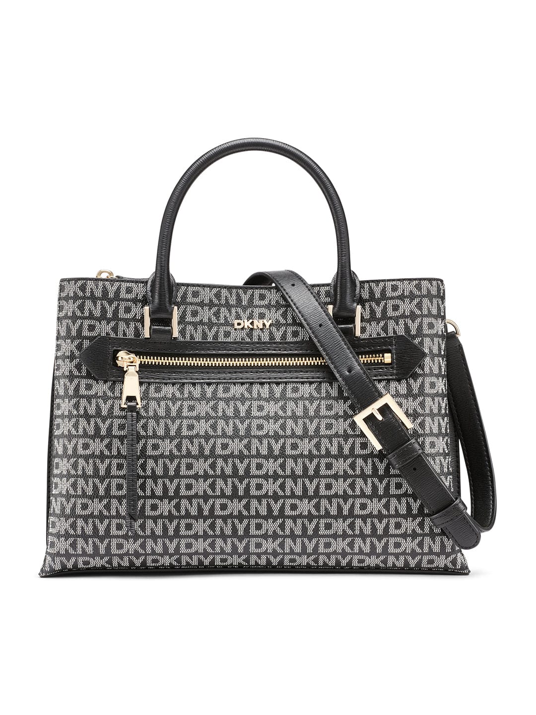 DKNY Women Black Printed Handbags