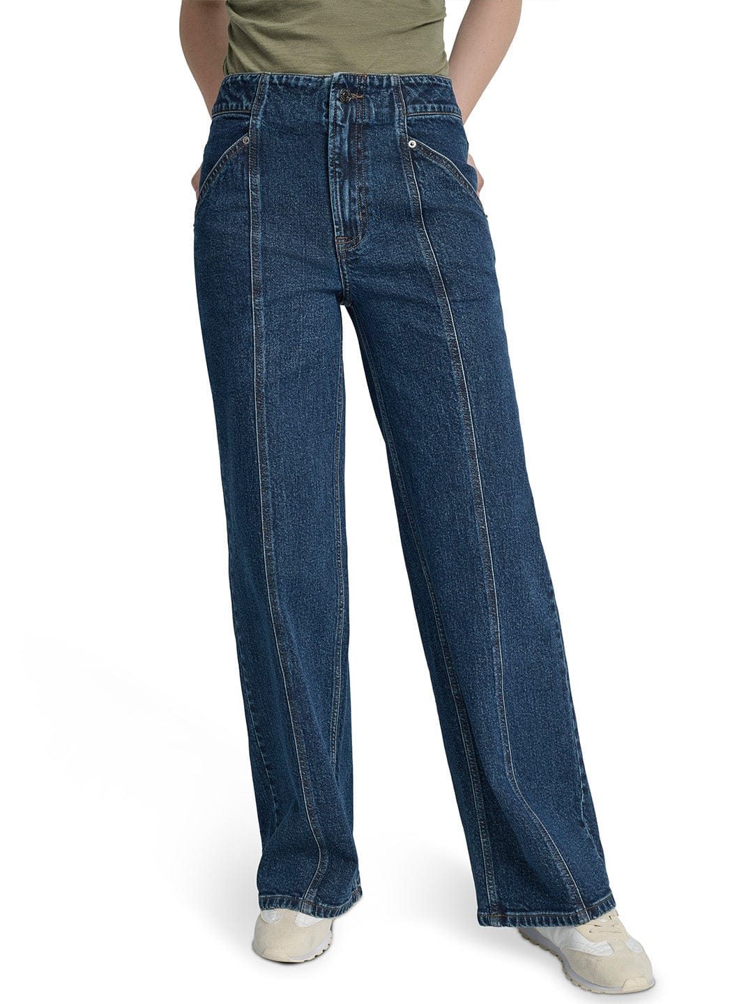 DKNY Women Blue Flared Washed Jeans