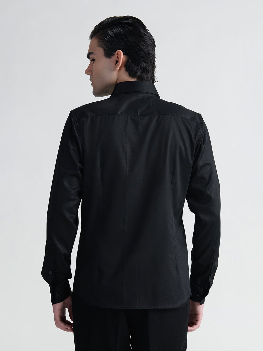 Abkasa Men Black Collar Shirt