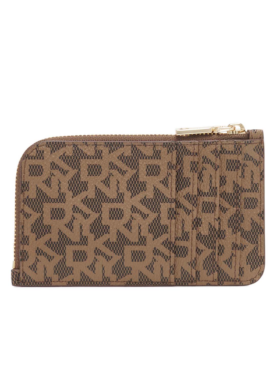 DKNY Women Brown Printed Card Case