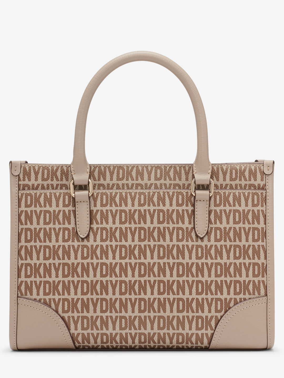 DKNY Women Beige Printed Handbag