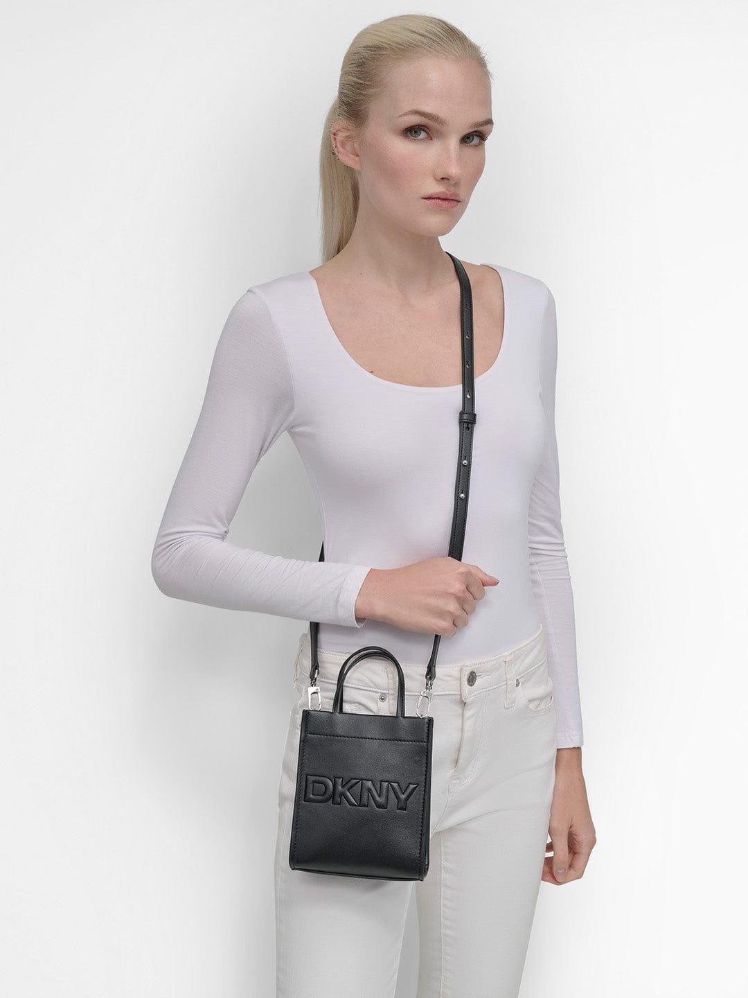 DKNY Women Black Solid Crossbody Bag