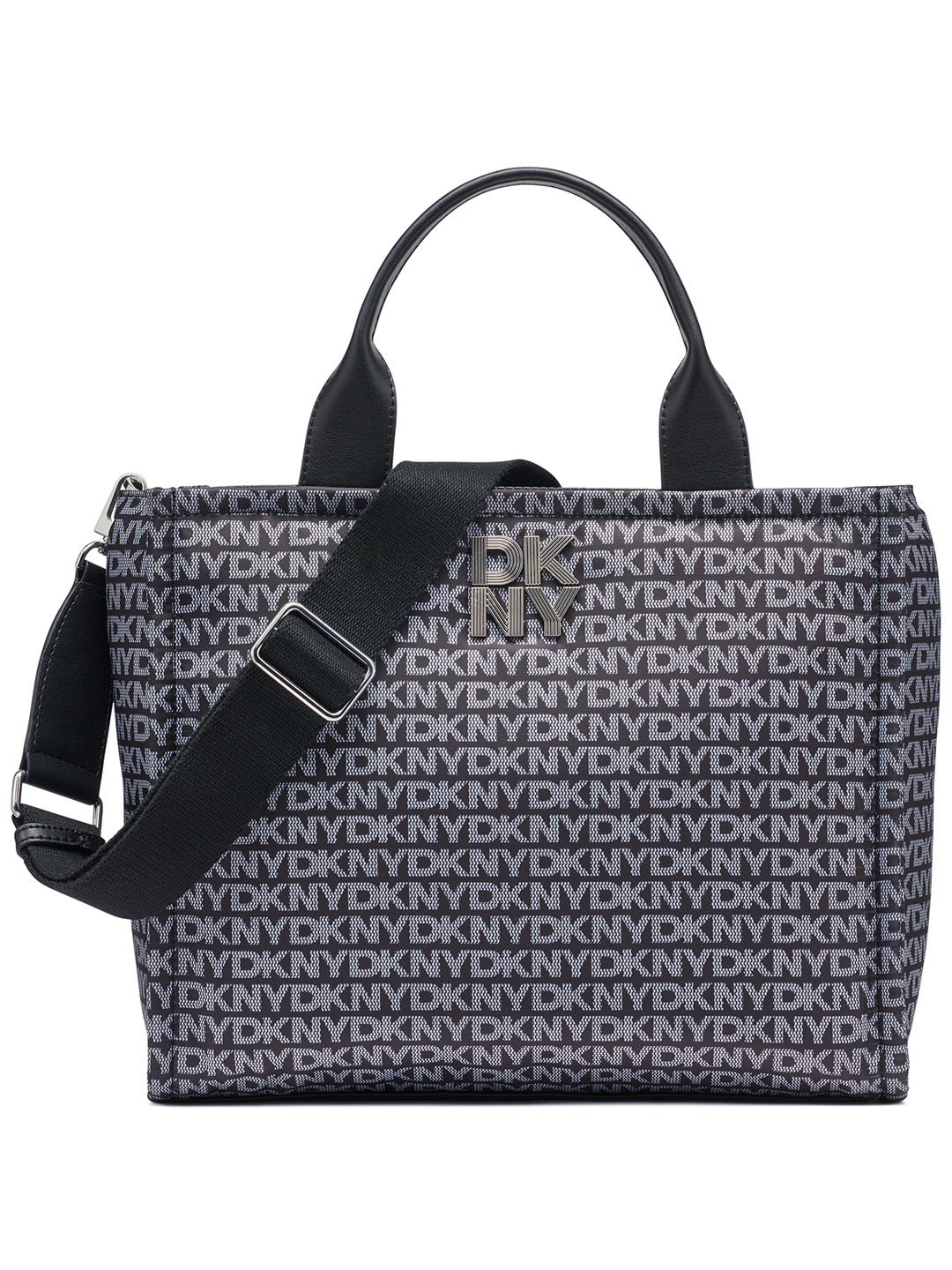 DKNY Women Black Printed Tote Bags