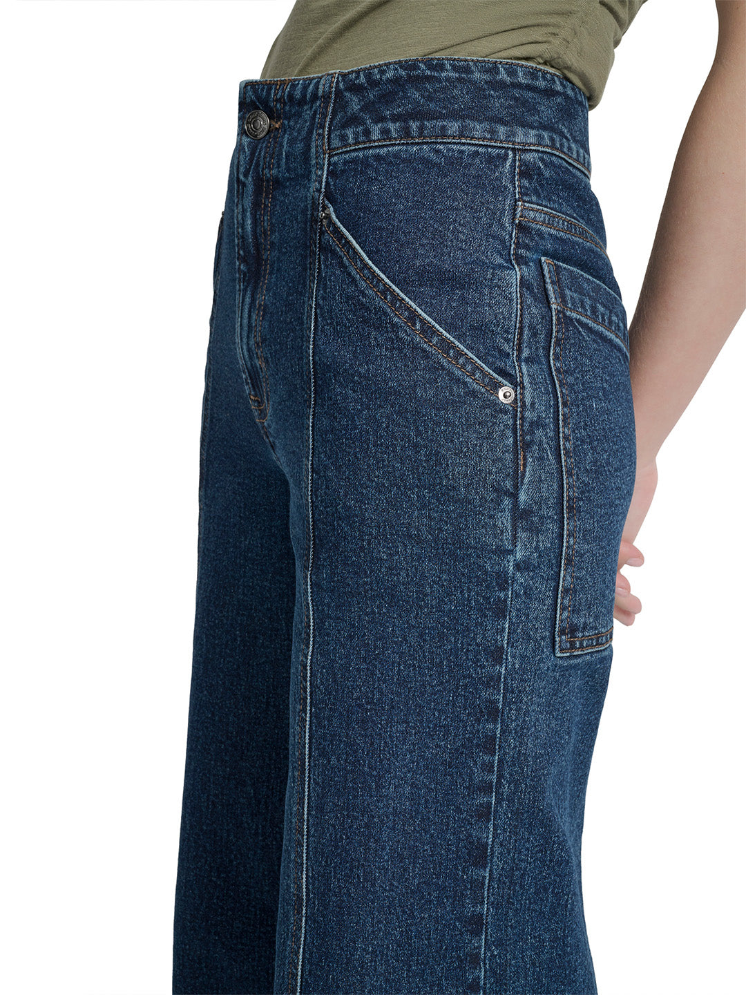 DKNY Women Blue Flared Washed Jeans