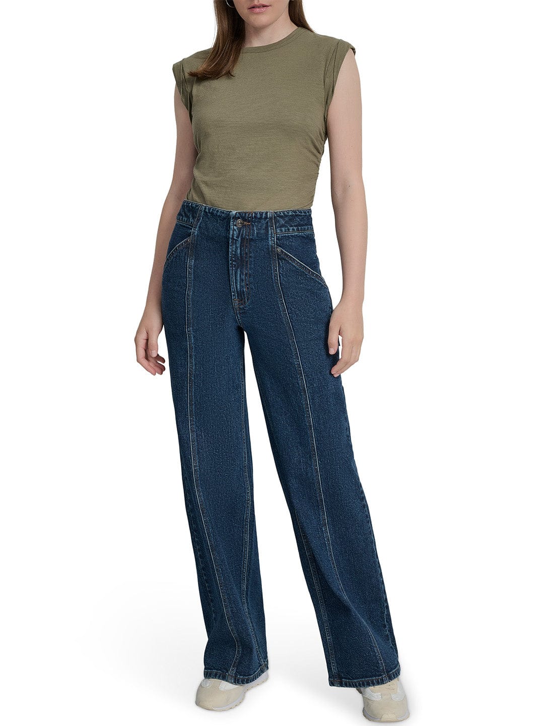 DKNY Women Blue Flared Washed Jeans