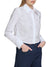 DKNY Women White Self-Design Spread Collar Full Sleeves Shirt