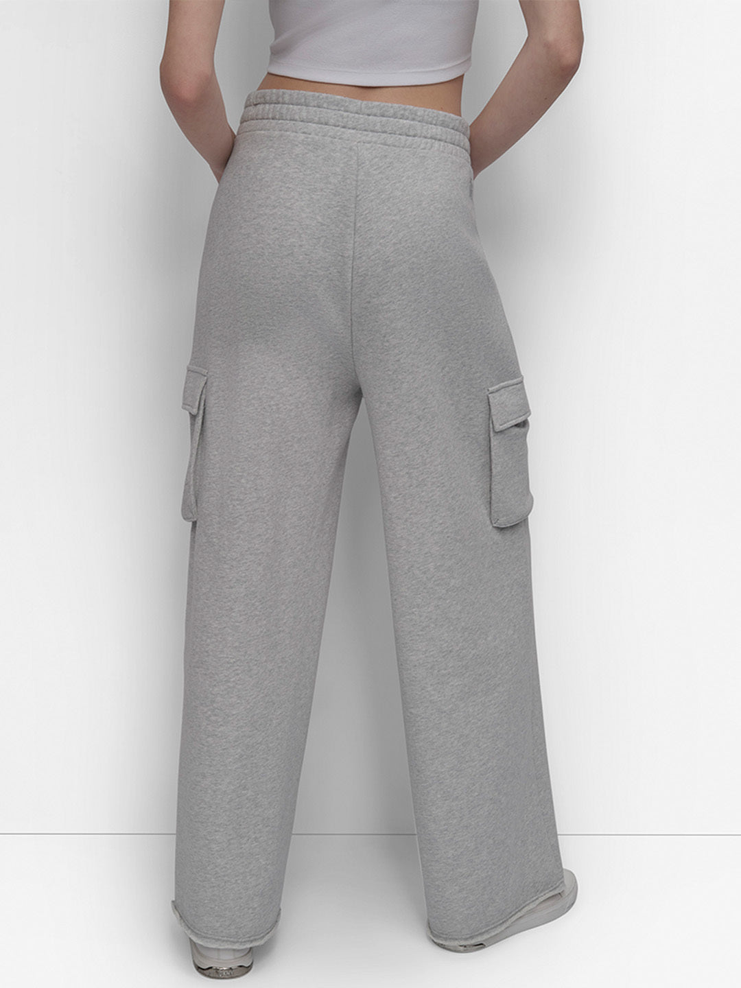 DKNY Women Grey Oversized Fit Solid Trouser
