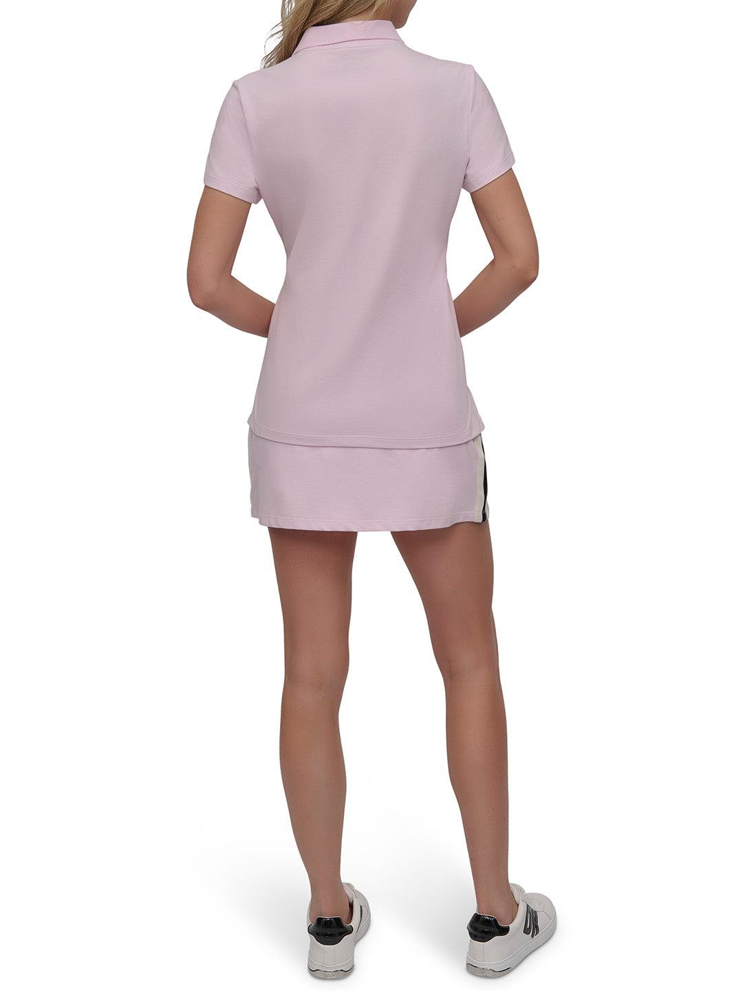 DKNY Women Pink Solid Polo Tshirt