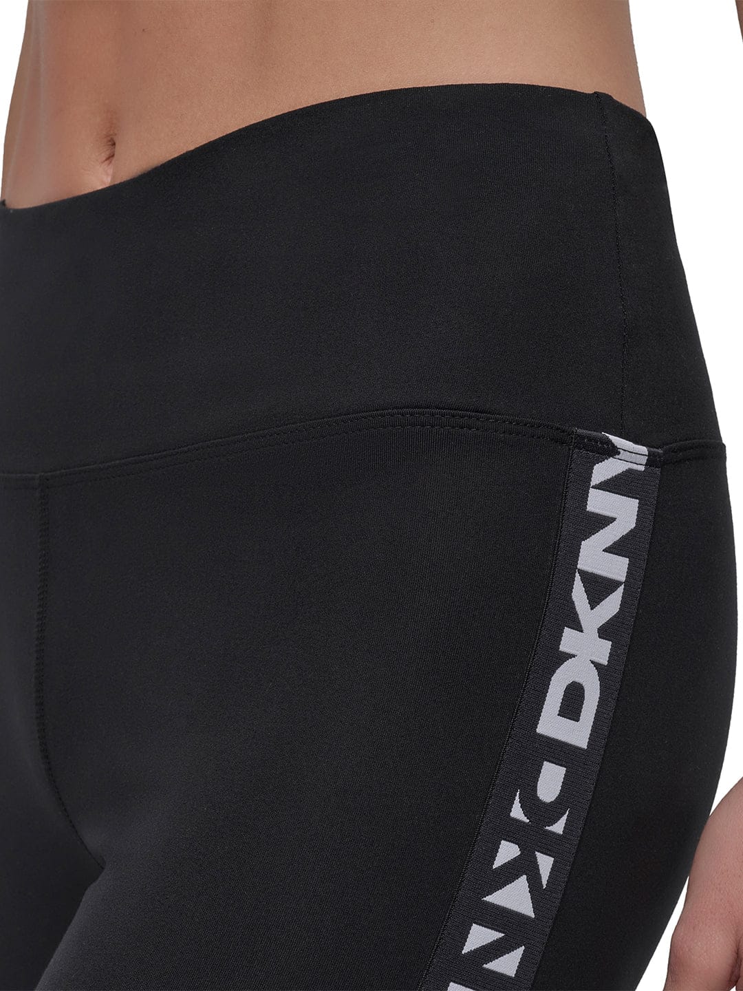 DKNY Women Black Skinny Fit Tape Leggings