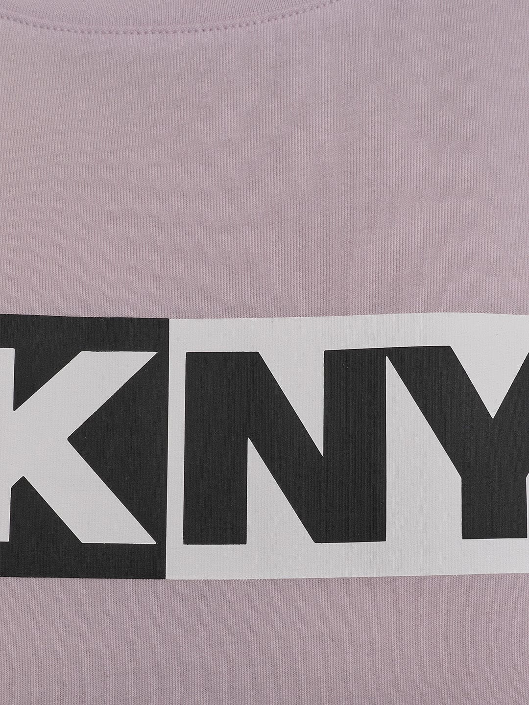 DKNY Women Pink Solid Round Neck TShirt