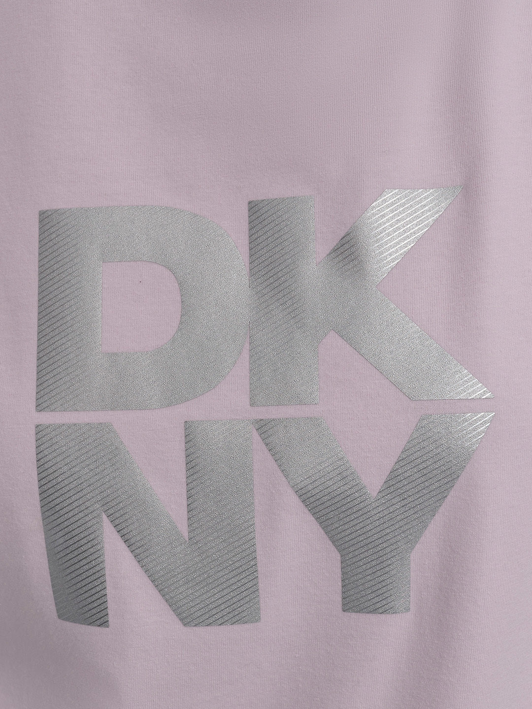 DKNY Logo Printed Women Pink Solid Round Neck TShirt