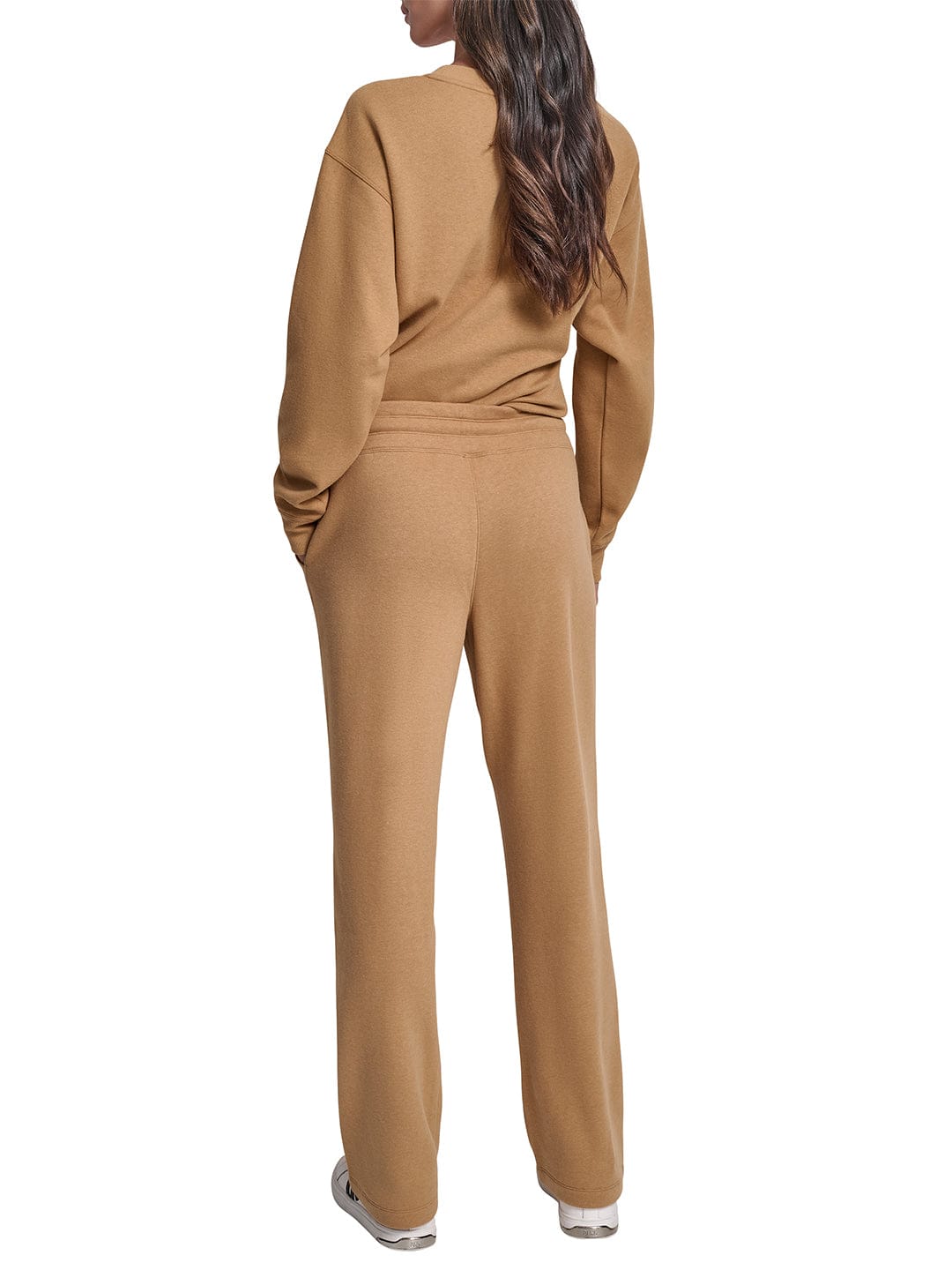 DKNY Women Beige Straight Fit Solid Sweatpant