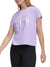 DKNY Women Purple Printed Round Neck Short Sleeves T-Shirt