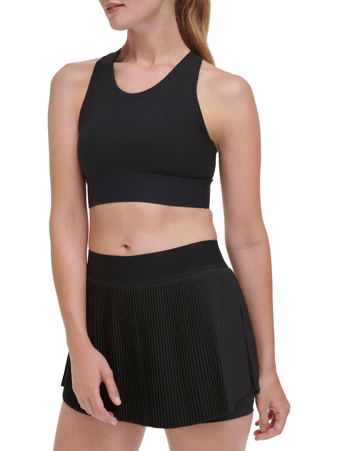 DKNY Women Black Solid Sports Bra