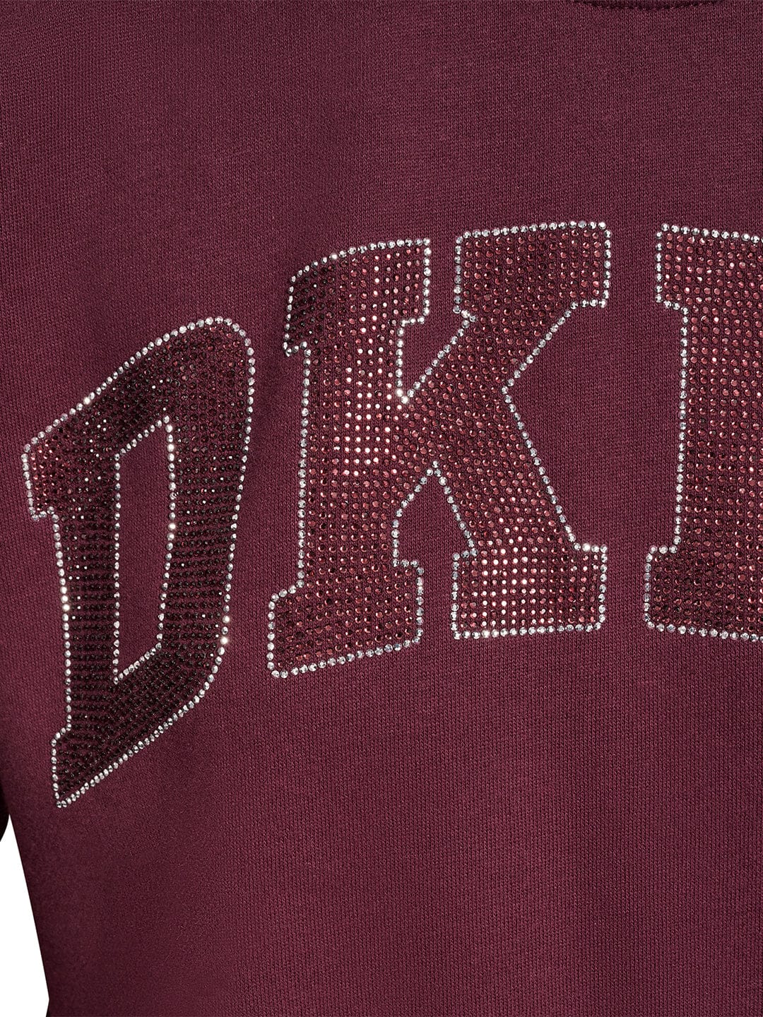 DKNY Women Red Embellished Round Neck Sweatshirt